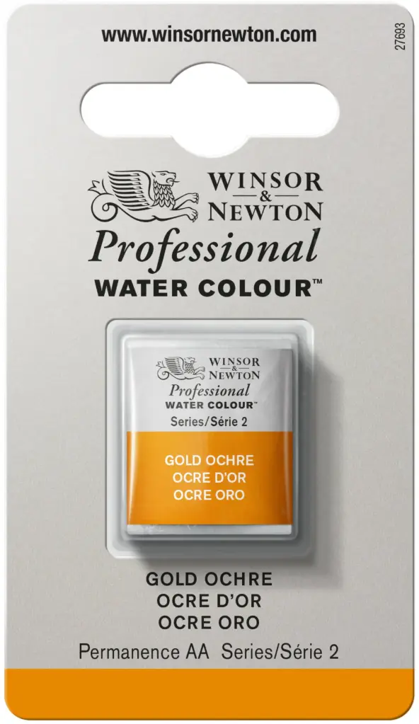 w&n professional water colour h/pan gold ochre serie 2