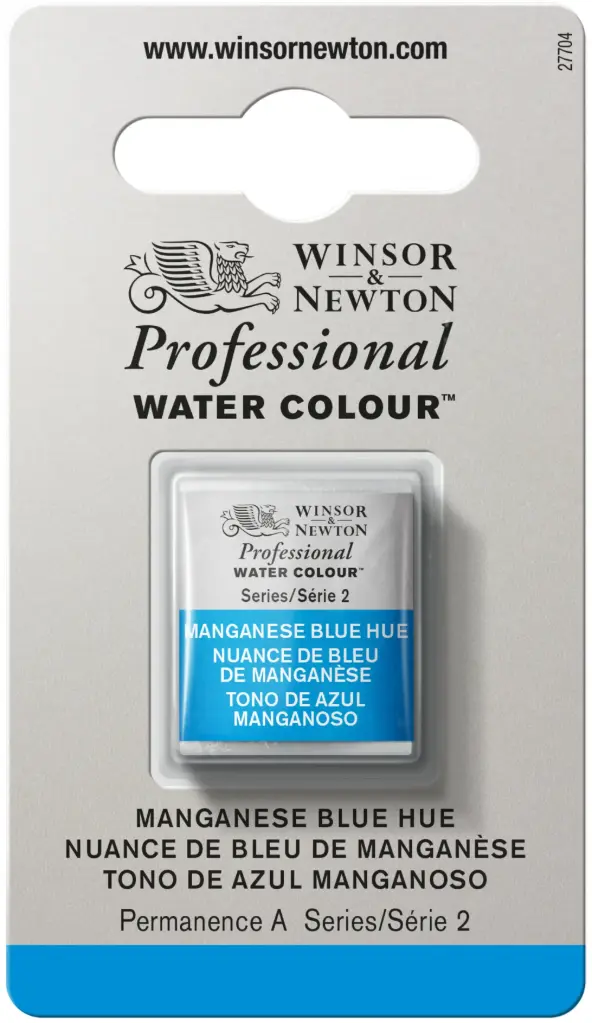 w&n professional watercolour h/pan manganese bleu heu -- serie 2