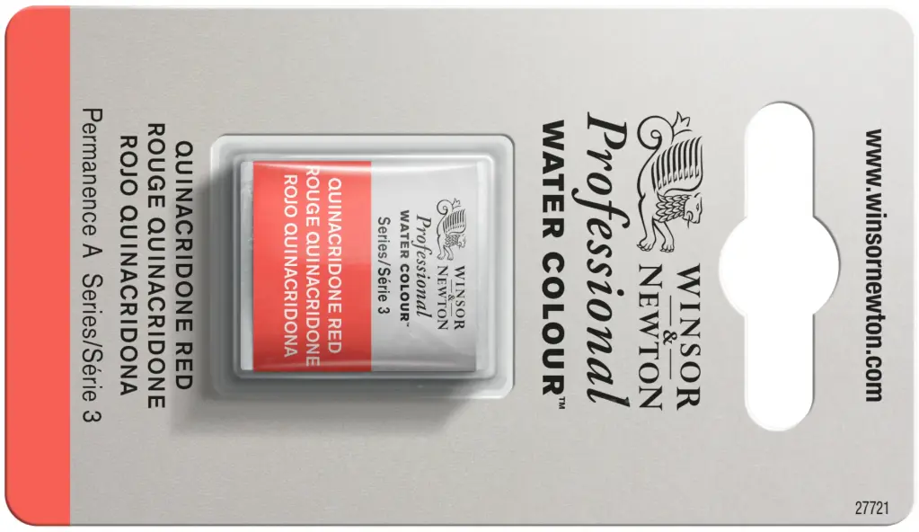 w&n professional watercolour h/pan quinac red - serie 3