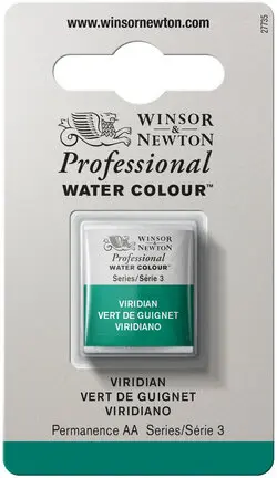 w&n professional watercolour h/pan  viridian - serie 3