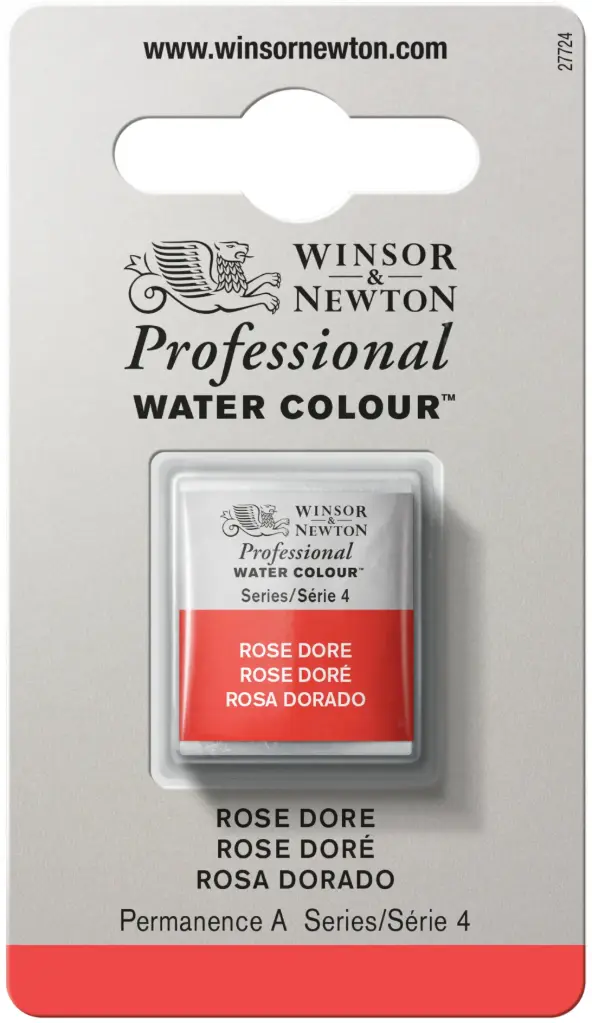 w&n professional watercolour h/pan rose dore - serie 4