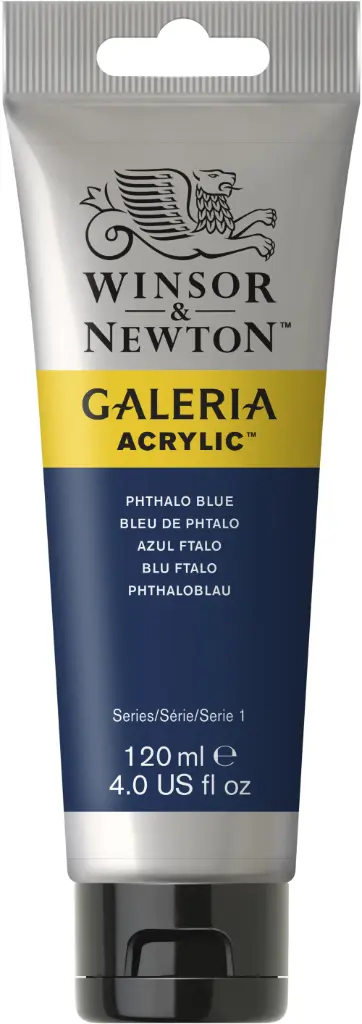 w&n galeria acrylic colour 120ml phtalo blue