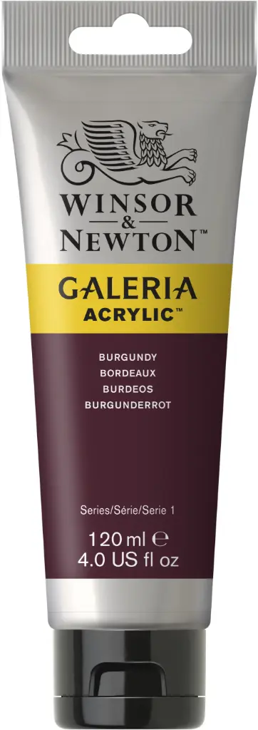 w&n galeria acrylic colour 120ml burgundy
