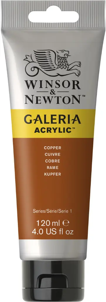 w&n galeria acrylic colour 120ml copper