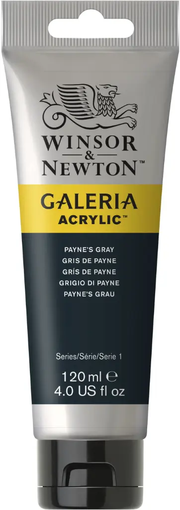 w&n galeria acrylic colour 120ml paynes grey