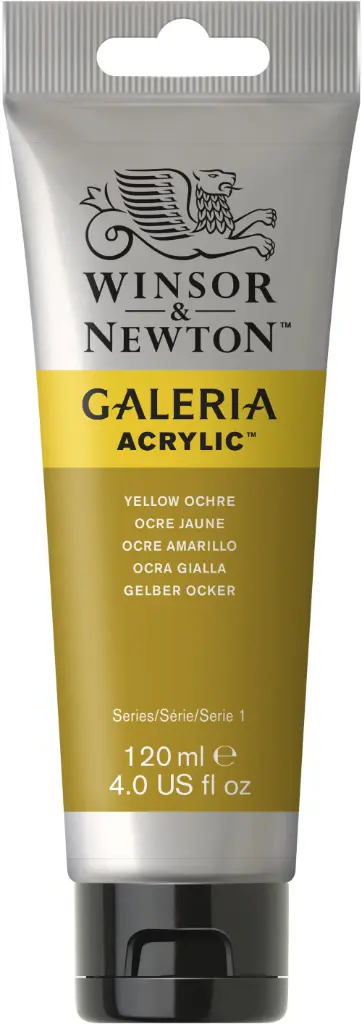 w&n galeria acrylic colour 120ml yellow ochre