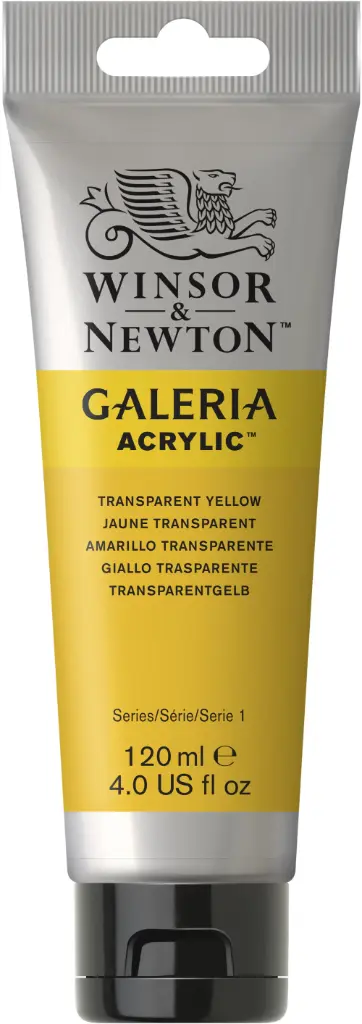 w&n galeria acrylic colour 120ml transp. yellow