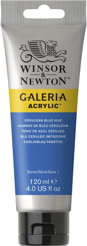 w&n galeria acrylic colour 120ml cerulean bluehue