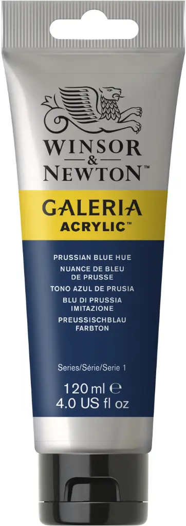 w&n galeria acrylic colour 120ml prussian bluehue