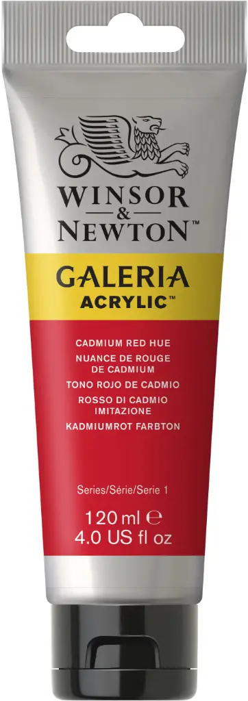 w&n galeria acrylic colour 120ml cad red hue