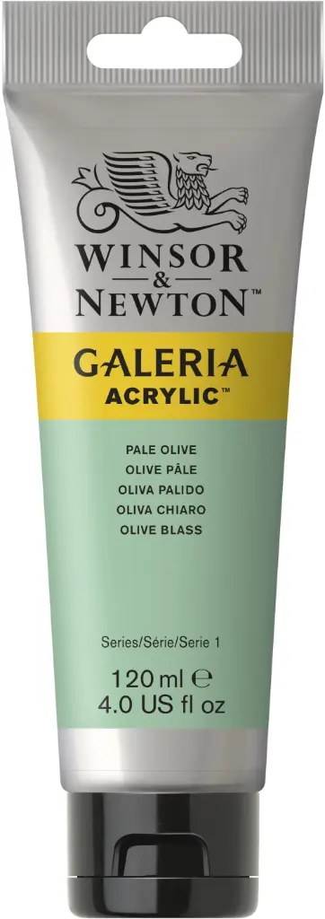 w&n galeria acrylic colour 120ml pale olive