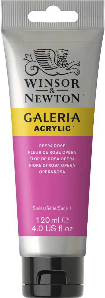 w&n galeria acrylic colour 120ml opera rose