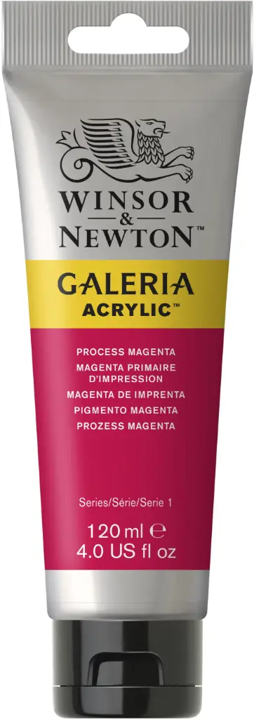 w&n galeria acrylic colour 120ml process magenta