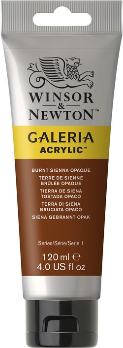 w&n galeria acrylic colour 120ml burnt sienna opa