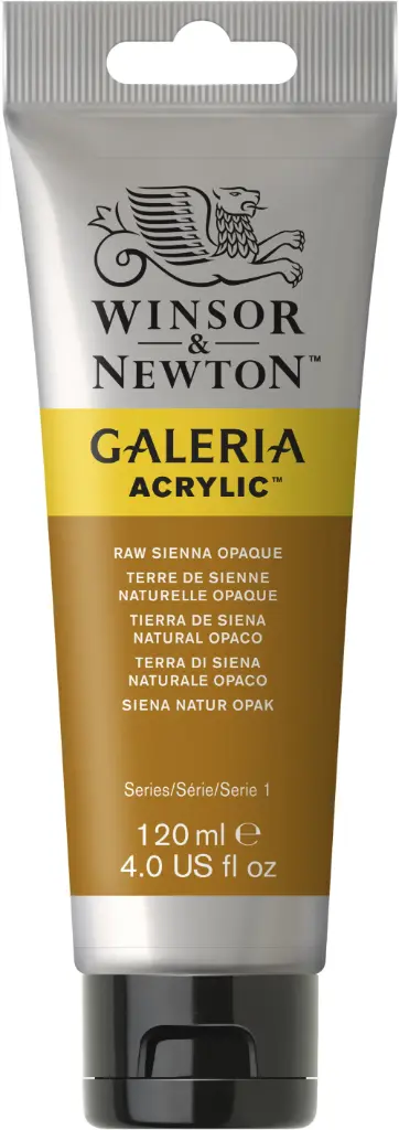 w&n galeria acrylic colour 120ml raw sienna opaq