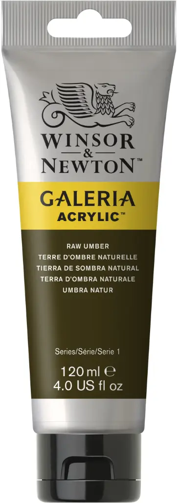 w&n galeria acrylic colour 120ml raw umber
