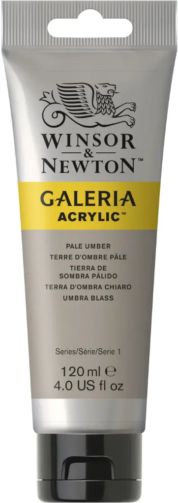 w&n galeria acrylic colour 120ml pale umber