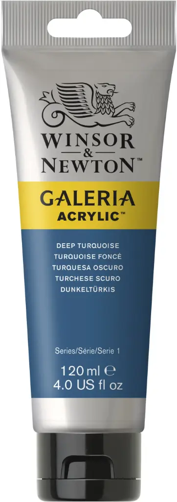 w&n galeria acrylic colour 120ml deep turquoise