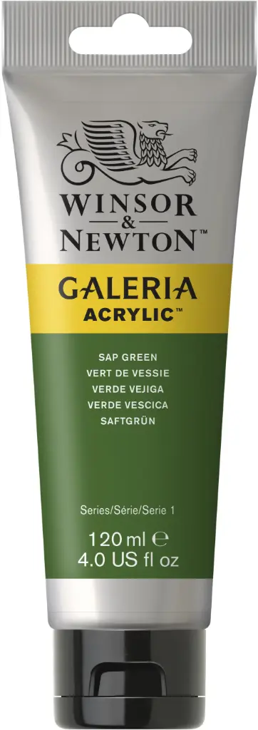 w&n galeria acrylic colour 120ml sap green