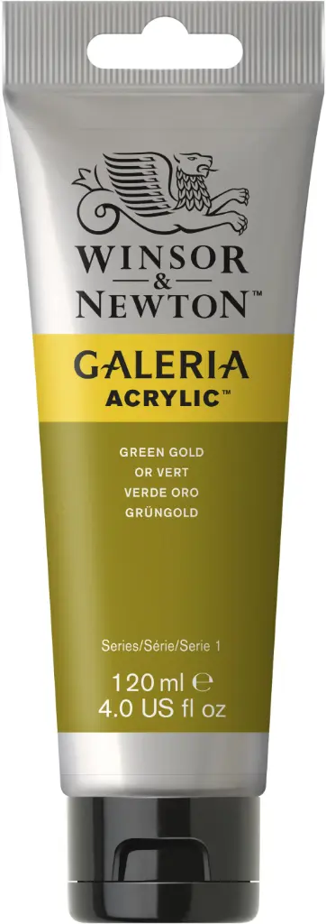 w&n galeria acrylic colour 120ml green gold