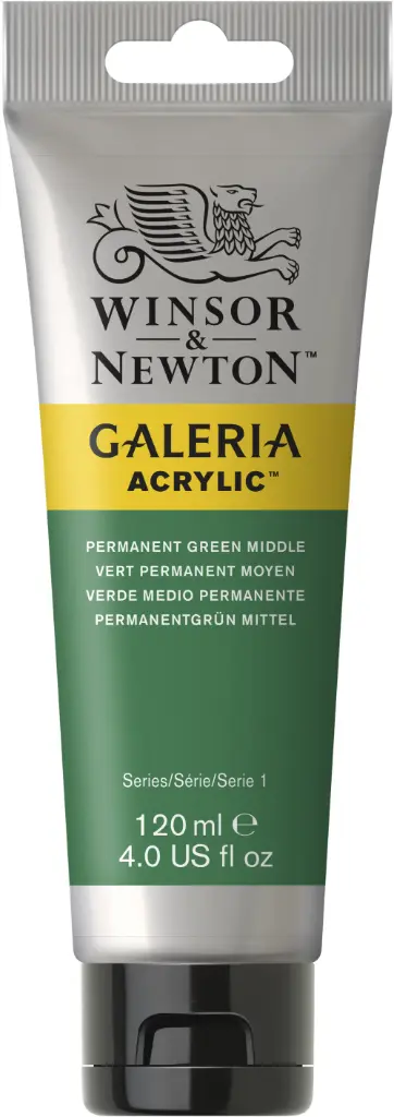 w&n galeria acrylic colour 120ml perm green med