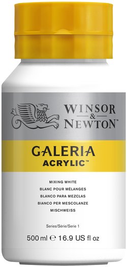 w&n galeria acrylic colour 500ml mixing white