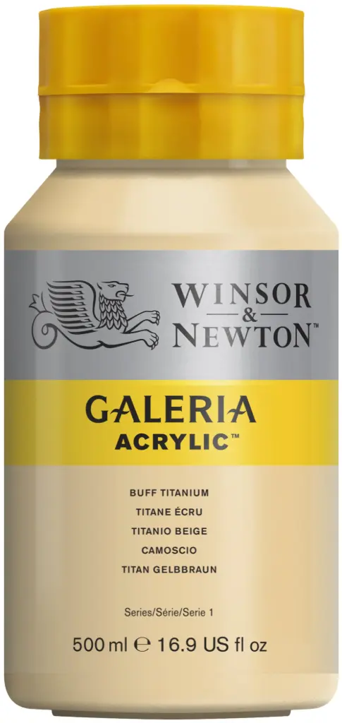 w&n galeria acrylic colour 500ml buff titanium