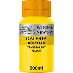 w&n galeria acrylic colour 500ml transp yellow