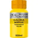 w&n galeria acrylic colour 500ml transp yellow