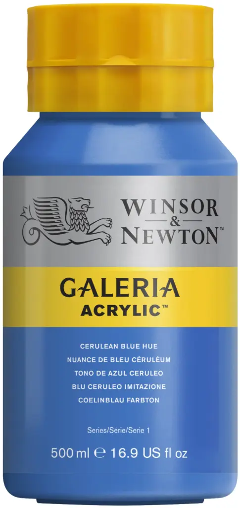 w&n galeria acrylic colour 500ml cerulean blue hu