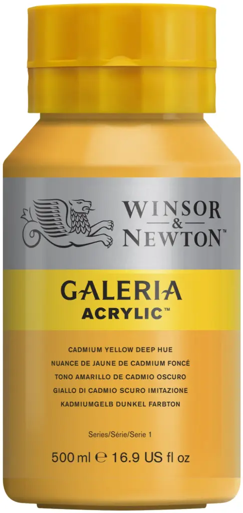 w&n galeria acrylic colour 500ml cad yell deep hu