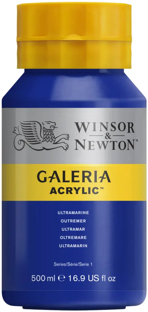 w&n galeria acrylic colour 500ml ultramarine