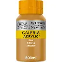 w&n galeria acrylic colour raw sienna opaque, 500ml 