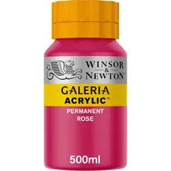 w&n galeria acrylic colour 500ml permanent rose