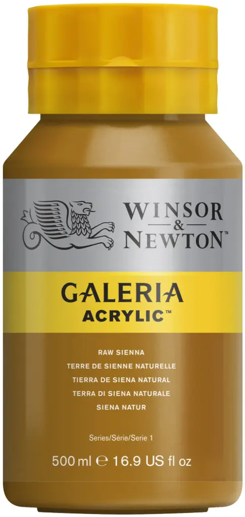 w&n galeria acrylic colour 500ml raw sienna