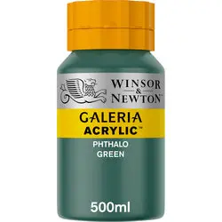 w&n galeria acrylic colour 500ml phthalo green
