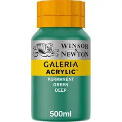 w&n galeria acrylic colour 500ml perm green deep
