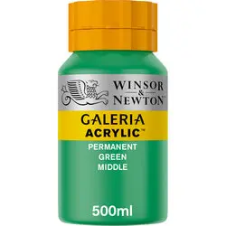 w&n galeria acrylic colour 500ml perm green middl