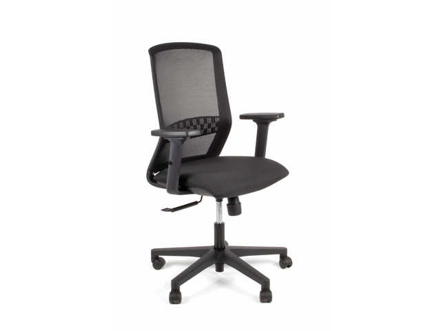 bureaustoel linea tekna 01 zwart met 2d armleuning