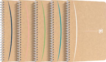 Oxford Touareg Spiraalschrift, 180 Bladzijden, Ft A5, Gelijnd, Geassorteerde Kleuren