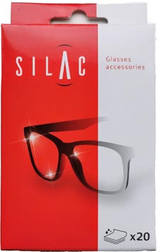 Silac Poetsdoekjes Voor Brillen, Doosje Van 20Stuks