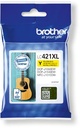 LC421XLY BROTHER DCPJ/MFCJ INKT GEEL HC 500PAGINA'S