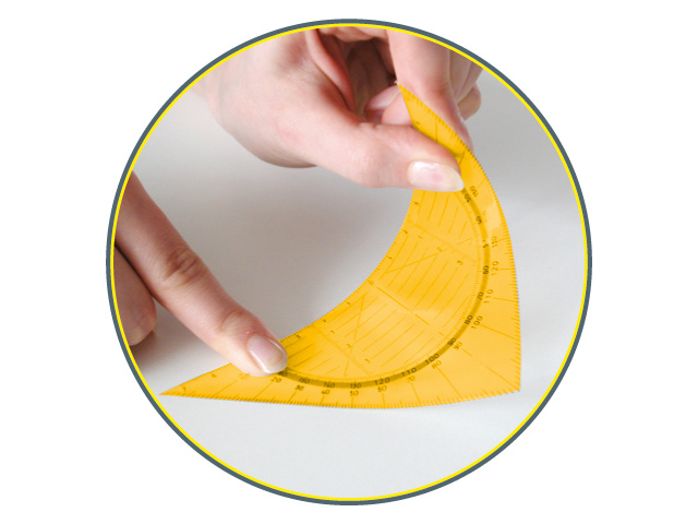 GEODRIEHOEK ARISTO GEOFLEX 14cm FLEXIBEL NEON KLEUREN