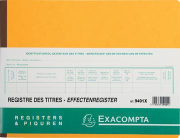 AANDEELREGISTER EXACOMPTA (BV)