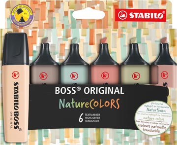 Merkstift Nature Colours Stabilo Boss Etui 6 Stuks
