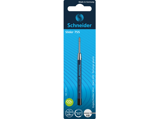 Balpenvulling Schneider-Parker Slider Xb Jumbo - Zwart, Op Blister