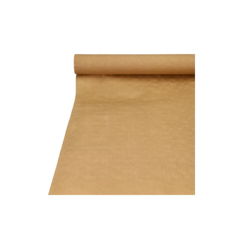 Tafelrol Damastpapier Gerecycled (25M X 1M, Naturel)