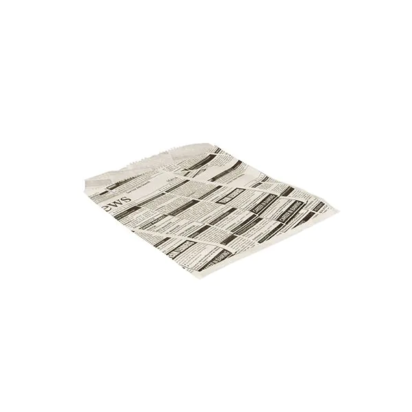 Hamburgerzakken Pergament 16 Cm X 18 Cm "Newsprint" Vetwerend 300 Stuks