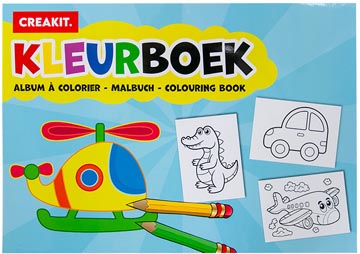 kleurboek a4 24 blad crea-kit lichtblauw