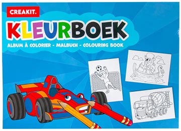 kleurboek a4 2blad crea-kit blauw